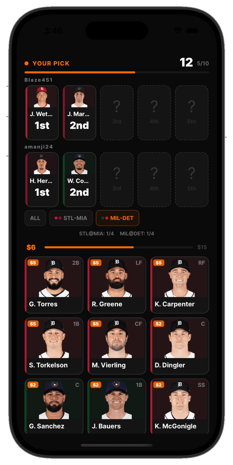 Snappy Draft screen