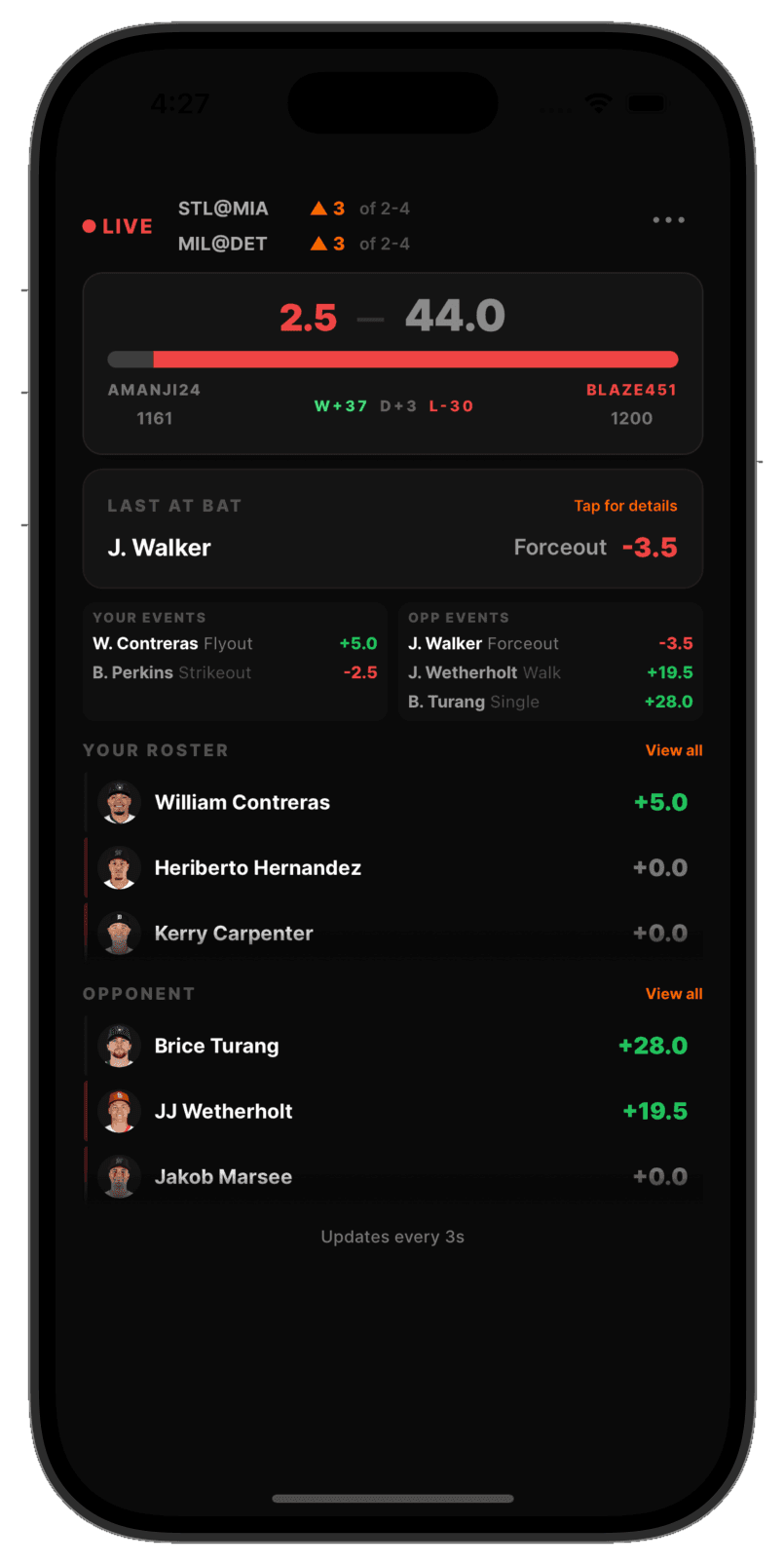 Snappy Live screen